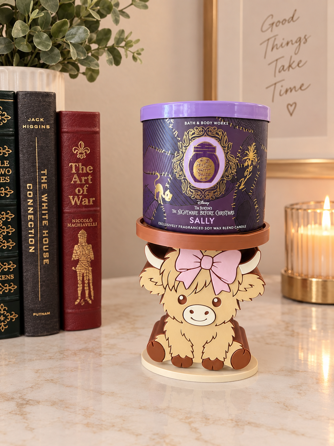 Highland Cow BBW Foaming Soap Holder & Candle Holder