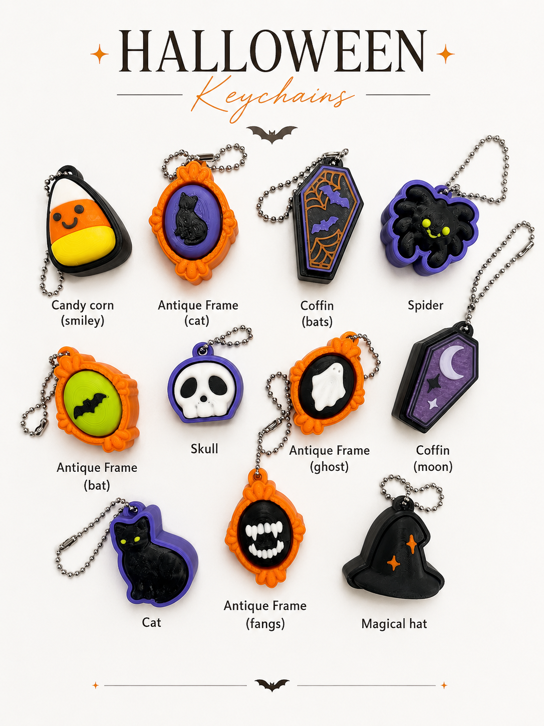 Halloween Fidget Clicker Keychain