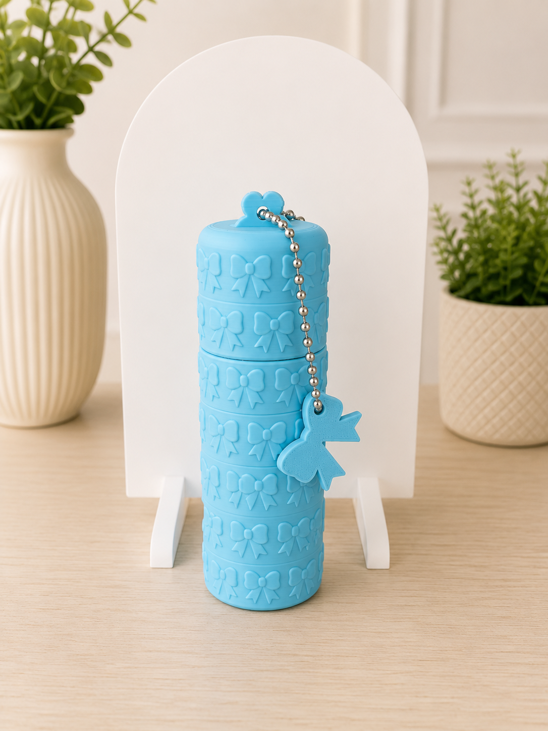 Compact Lipstick / Lip Balm Keychain Holder