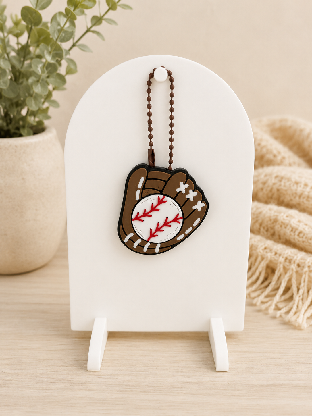 Baseball Glove & Ball keychain/ Can Opener