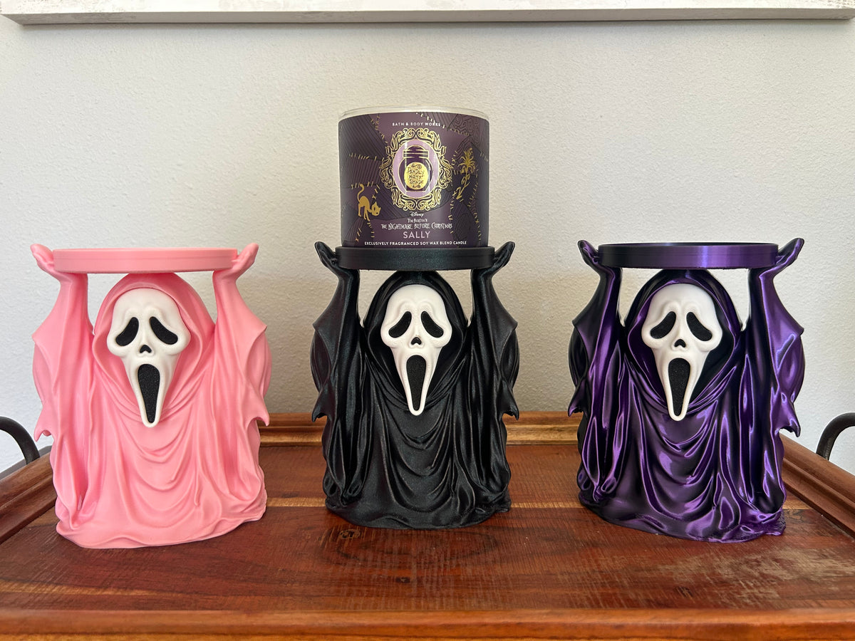Ghostface-Inspired Candle Holder
