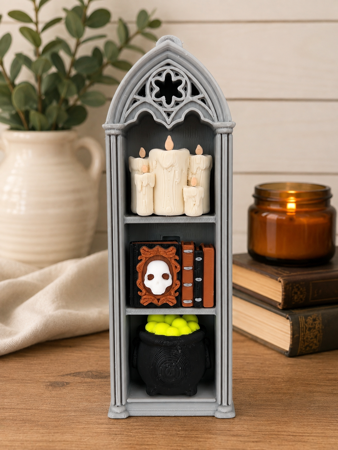 Gothic Library Fidget Clicker/ Keychain