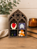 Gothic Bookshelves Fidget Clicker / Keychain