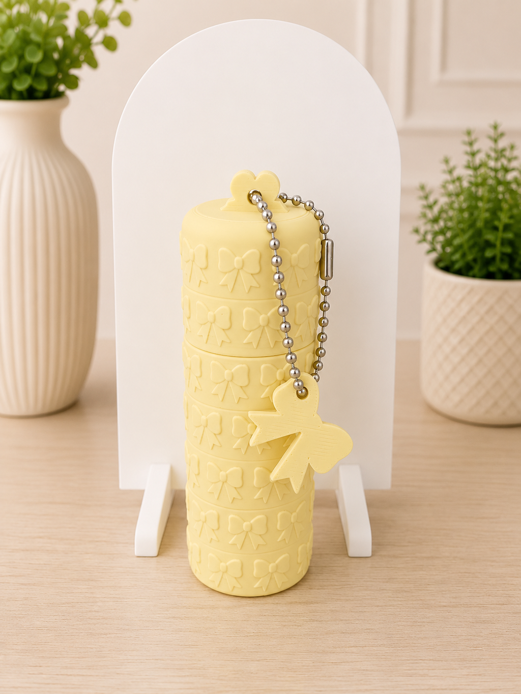 Compact Lipstick / Lip Balm Keychain Holder