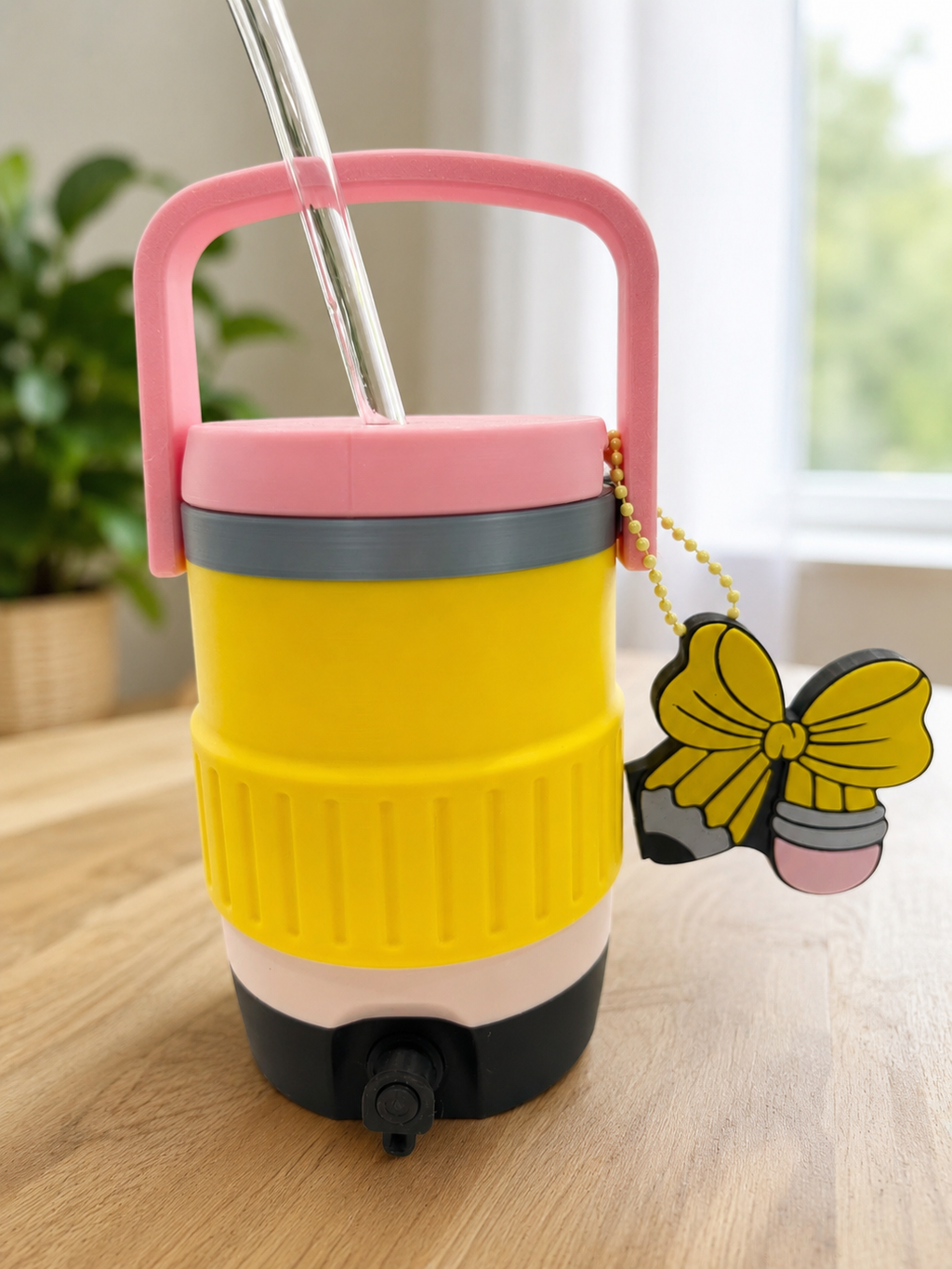 Pencil Themed 12oz Mini Can Cooler with matching Keychain/ Tab Can Opener