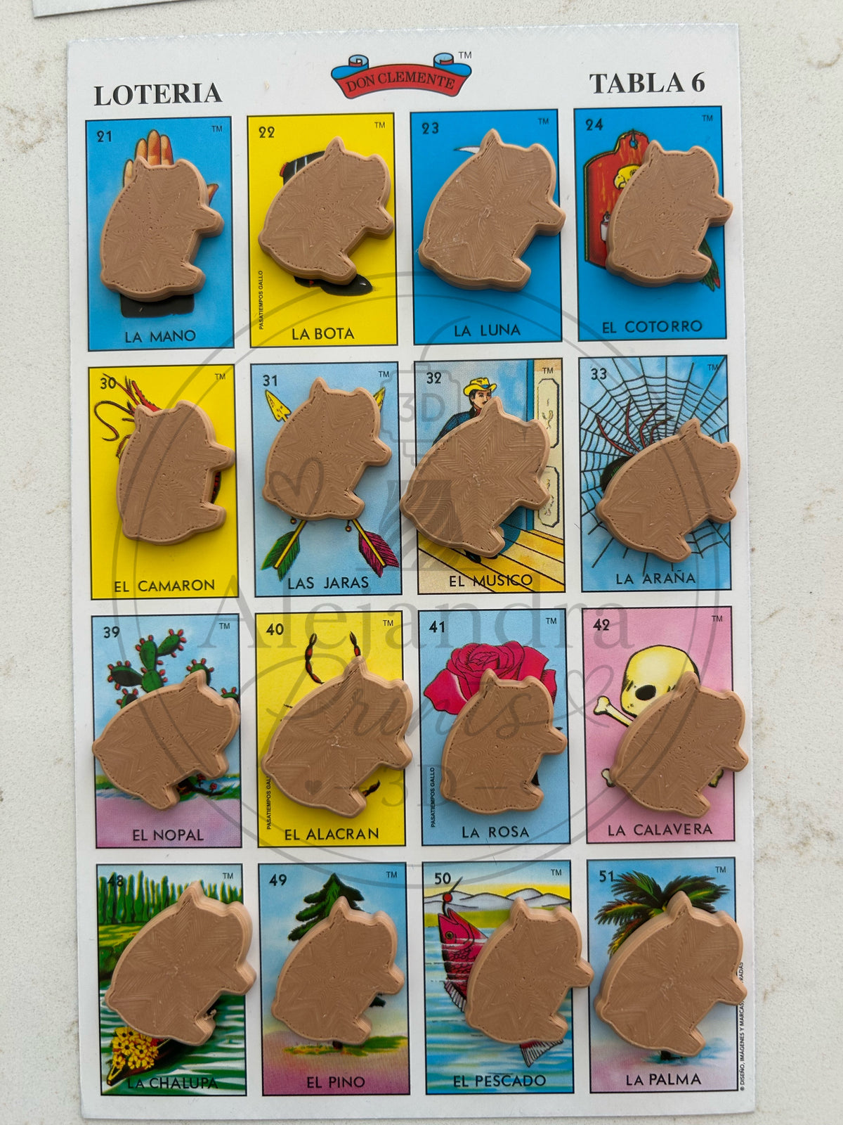 Lotería Game Tokens | 3D Printed Token Bundles