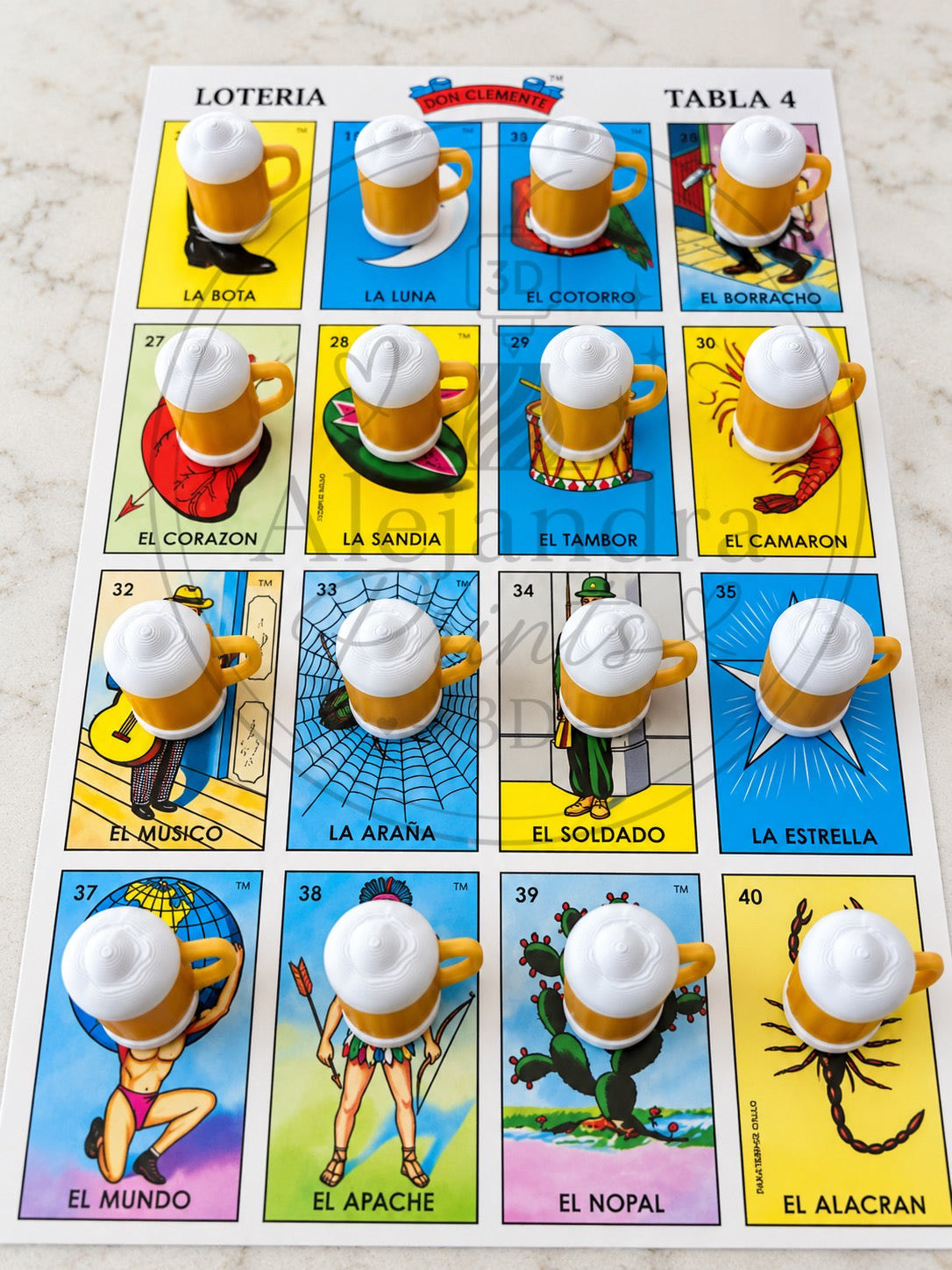 Lotería Game Tokens | 3D Printed Token Bundles
