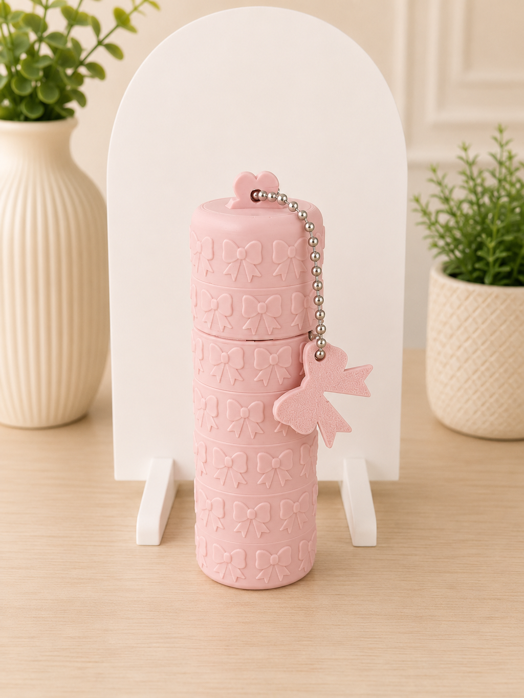 Compact Lipstick / Lip Balm Keychain Holder