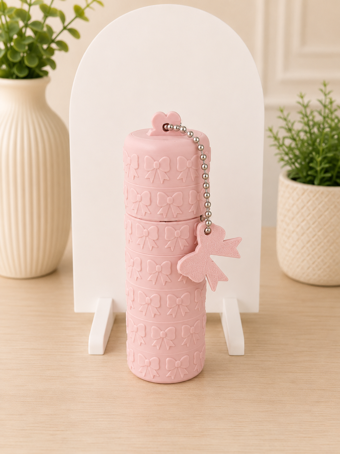 Compact Lipstick / Lip Balm Keychain Holder