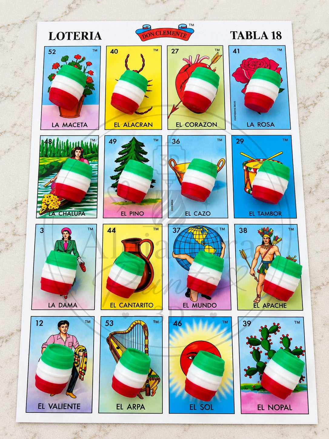 Lotería Game Tokens | 3D Printed Token Bundles