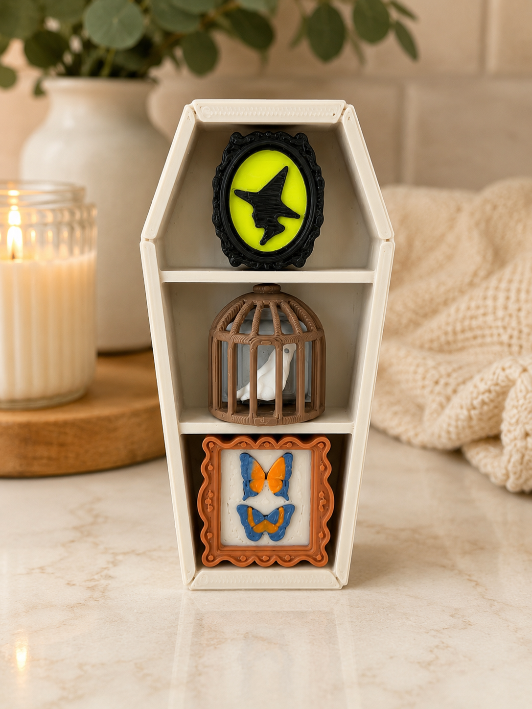 Spooky Coffin Shelf Fidget Clicker/ Keychain