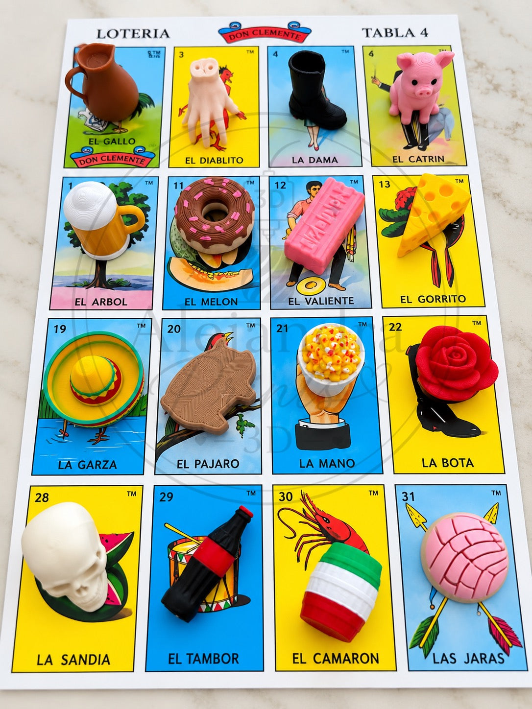 Lotería Game Tokens | 3D Printed Token Bundles