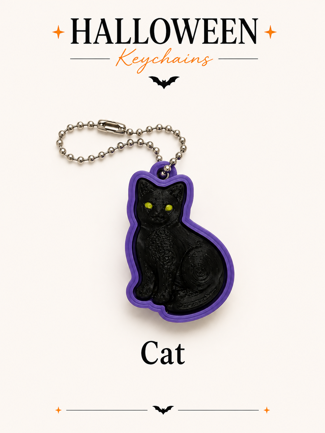 Halloween Fidget Clicker Keychain