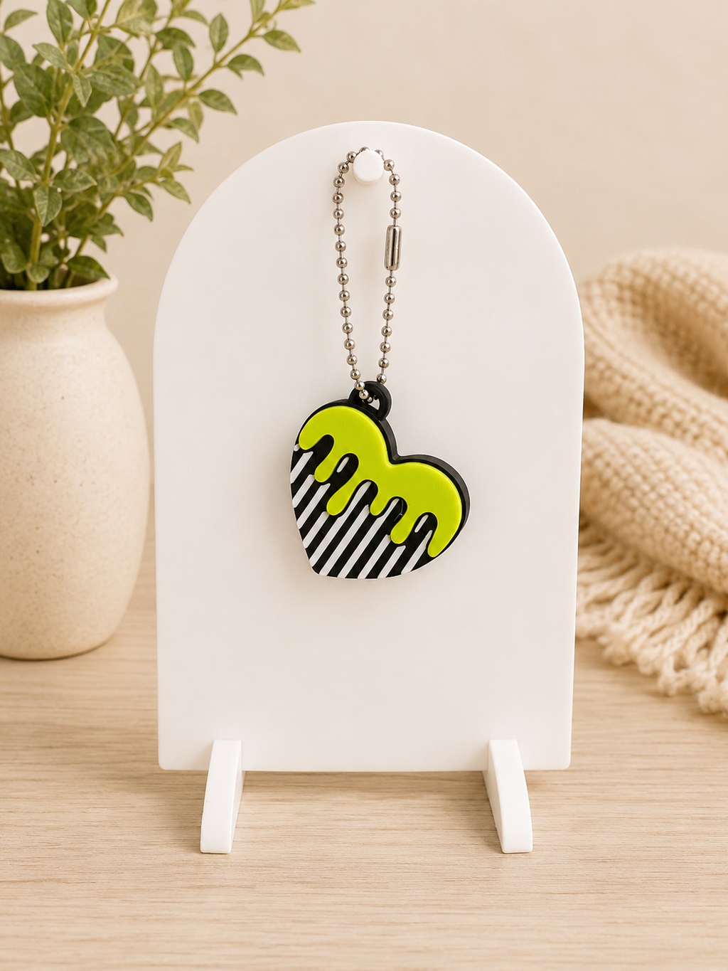 Dripping Heart Keychain/ Tab Can opener