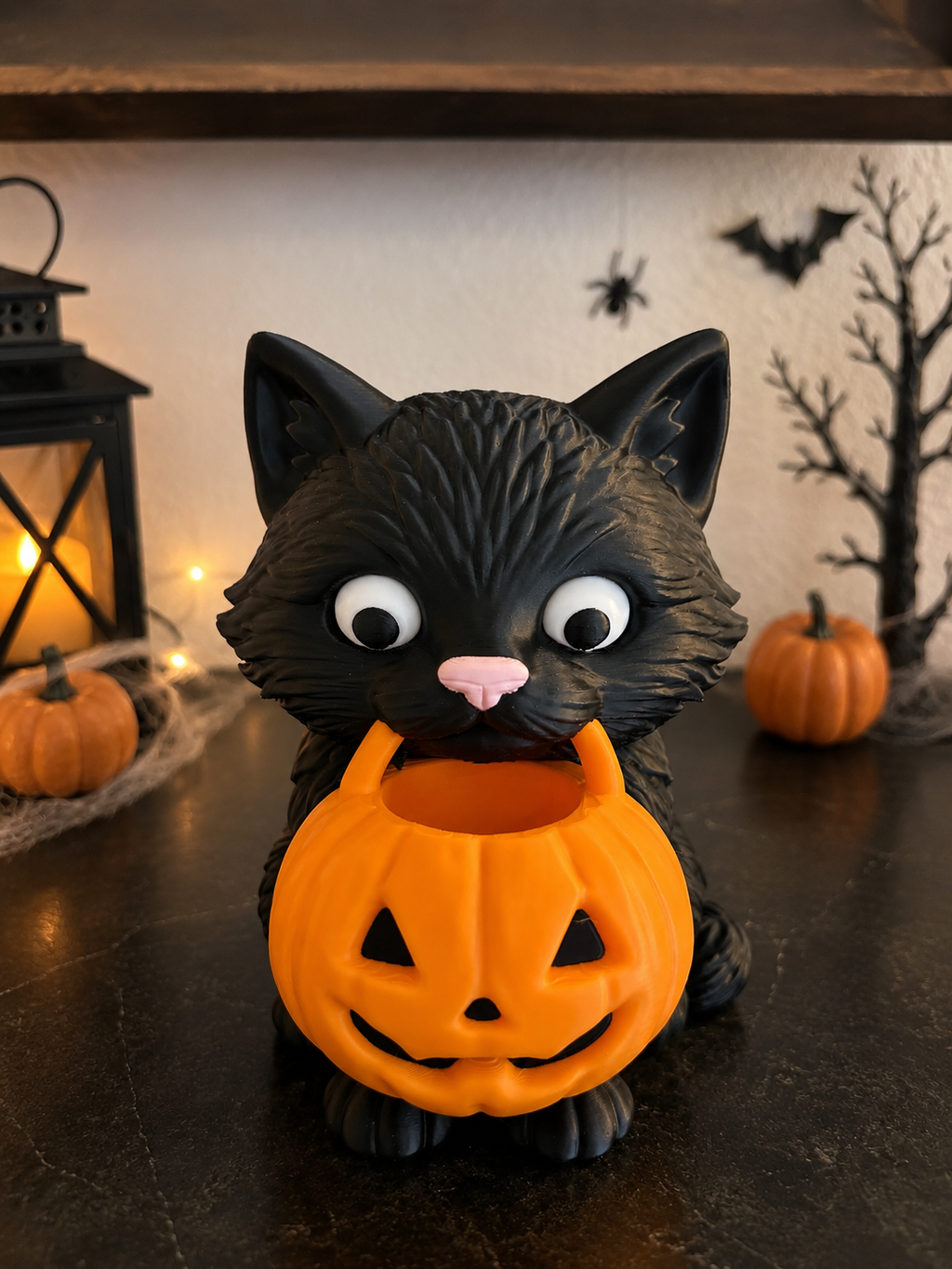 Black Cat Halloween Foaming Soap Holder