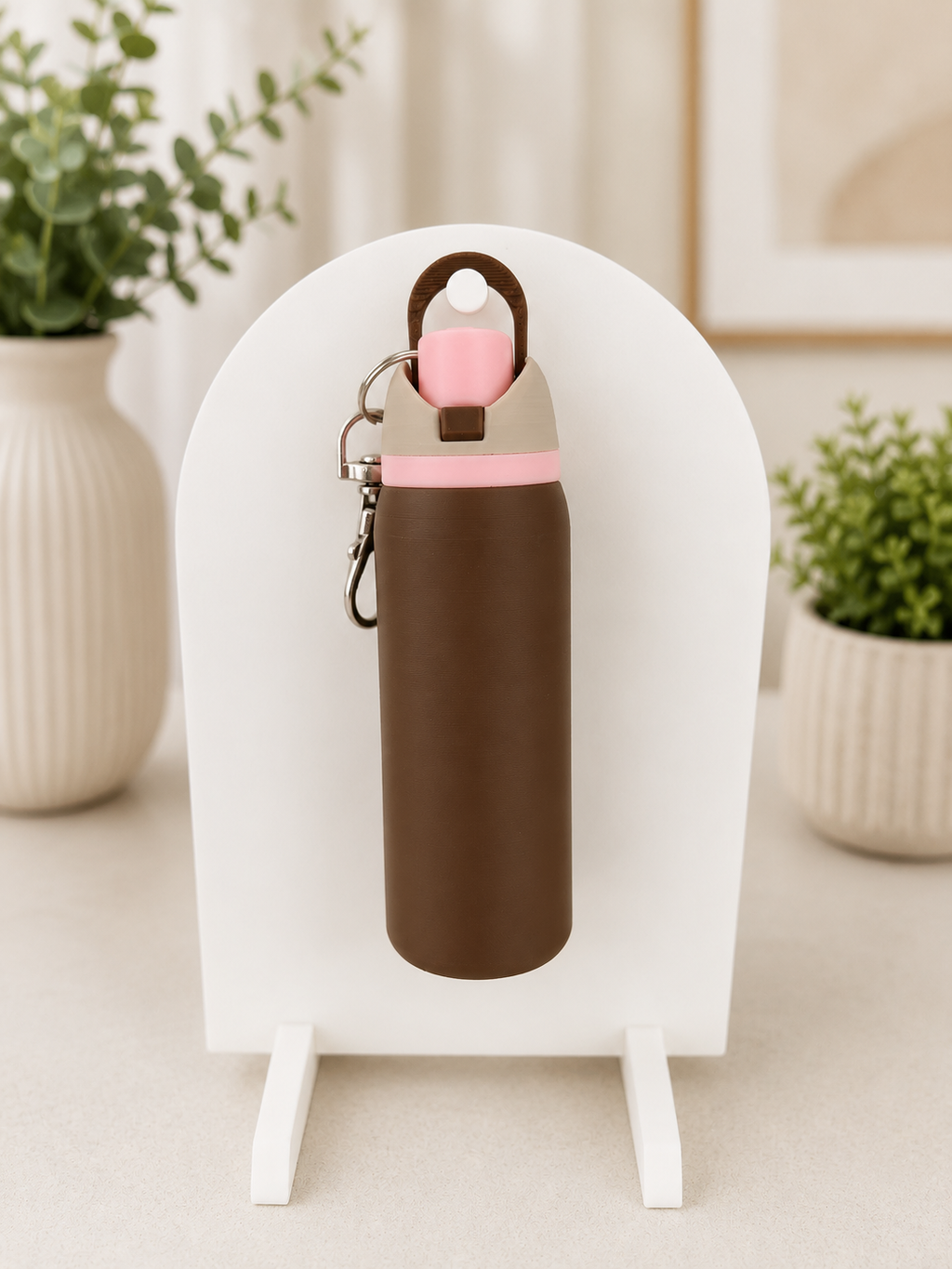 Owala-Inspired Mini Water Bottle Keychain/ Lip Balm Holder
