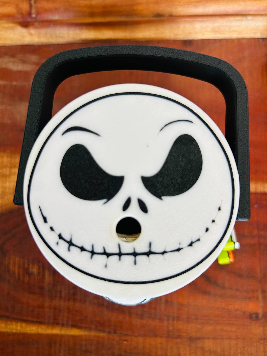Jack Skellington-Inspired 3D Printed Mini Can Cooler with matching Tab Opener