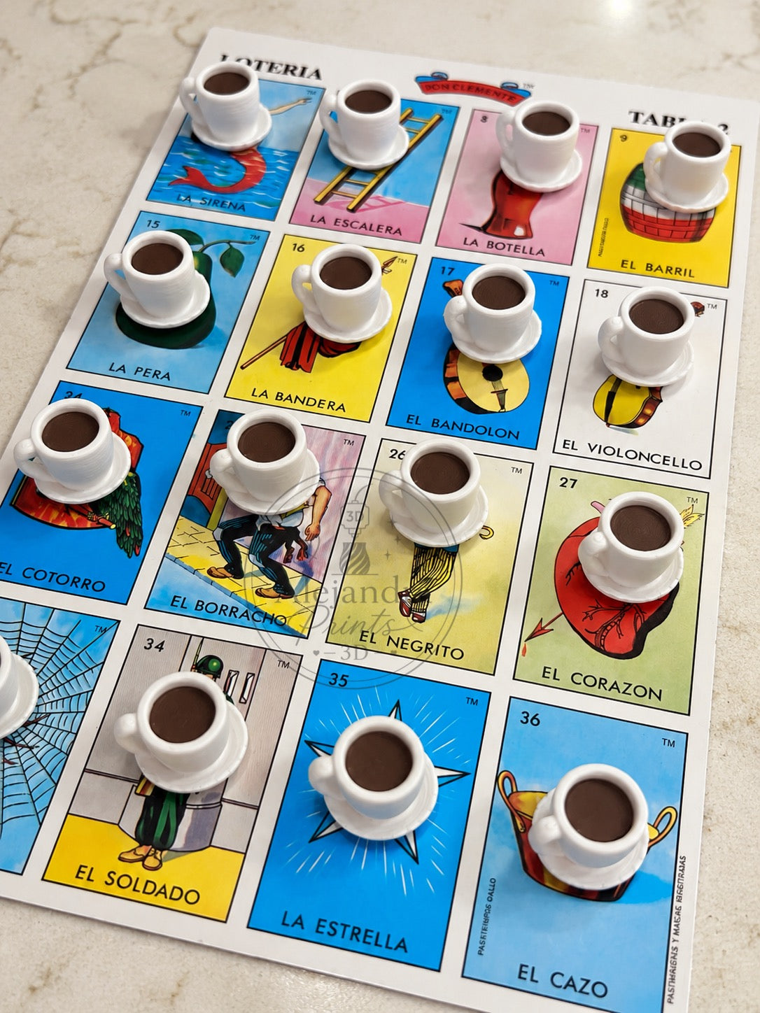 Lotería Game Tokens | 3D Printed Token Bundles