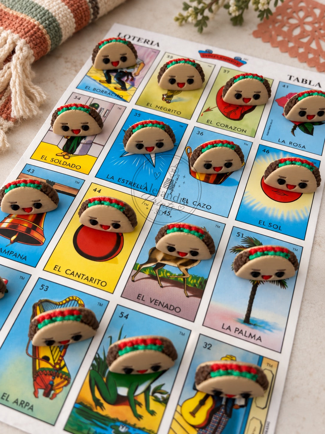 Lotería Game Tokens | 3D Printed Token Bundles